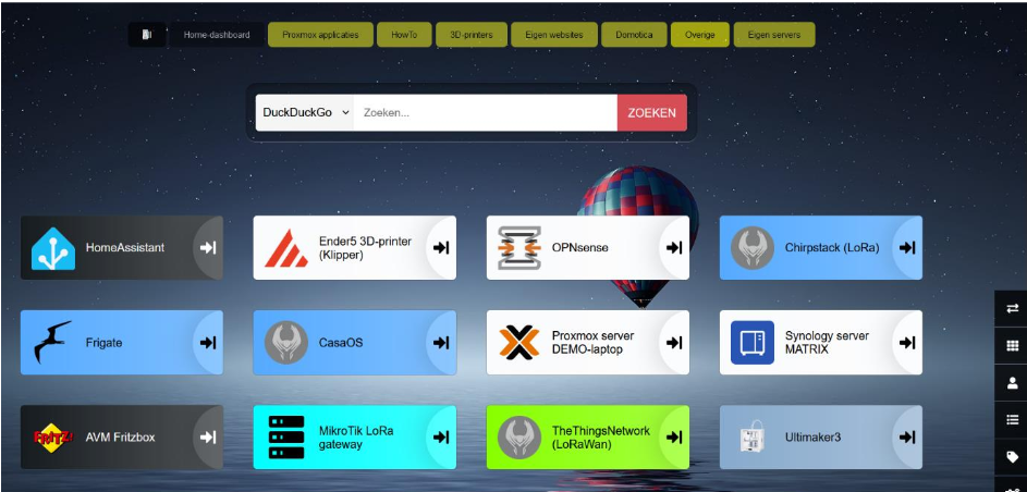 Heimdall Dashboard, een voorbeeld...